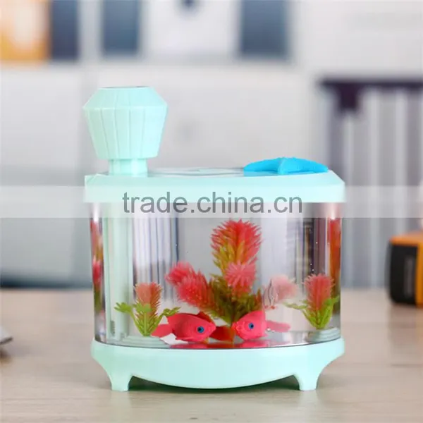 USB Personal Ultrasonic Humidifier Cool Mist Air Purifier With Led Light Fish Tank Function photo-5