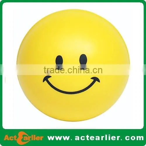 Cheap Custom Logo PU Smile Face Stress Ball, Antistress Toy Ball photo-4