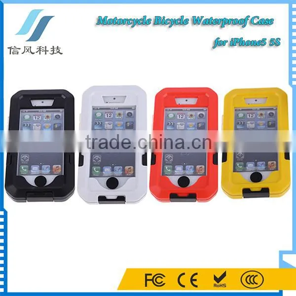 5 In 1 Motorcycle Bicycle Bracket Handlebar Mount Holder Shockproof Dustproof Waterproof Case for Apple IPhone 5 5S Black photo-6