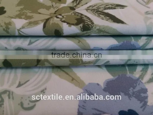 98%Cotton 2%spandex Stretch Cotton Flower Printing Twill Woven Fabric 32x32+40D/170x65 photo-3