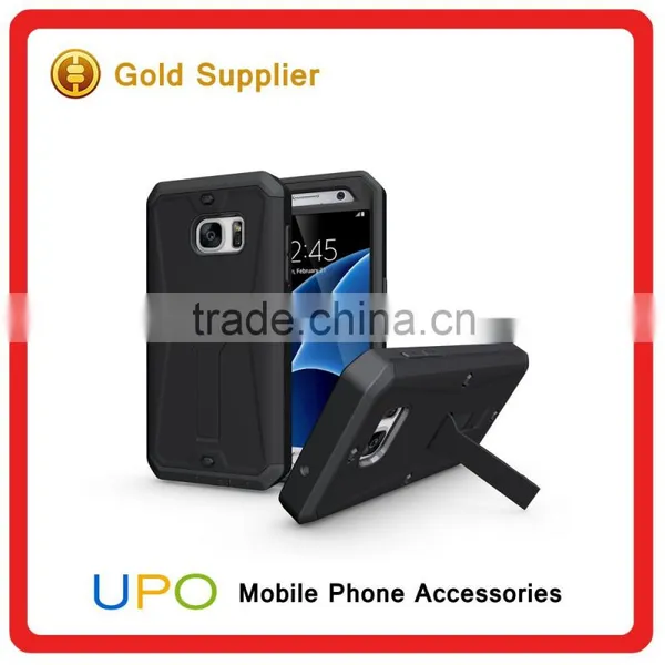 [UPO] 3 in 1 TPU + PC Shockproof Tank Kickstand Phone Cases for Samsung Galaxy S7 With Waterproof Screen Protector photo-4