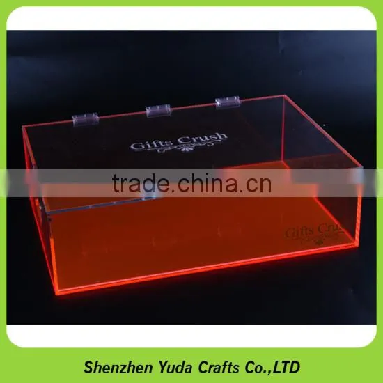 Clear Big Plexiglass Container With Laser Engraving Logo Acrylic Dustproof Storage Case photo-2