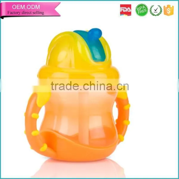 Hot Selling Food Grade Plastic Non-spilling Baby Training Cup