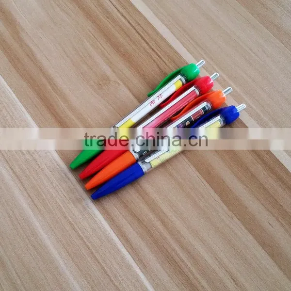 Advertising Logo Customized Plastic Metal Clip Banner Pen 14.8cm photo-3