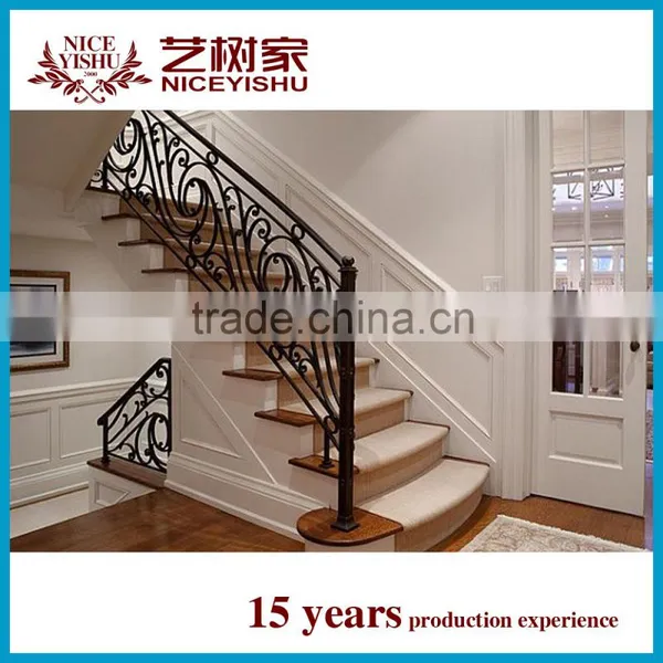 Metal Door Stair Railings System / Iron Handrails Design photo-5
