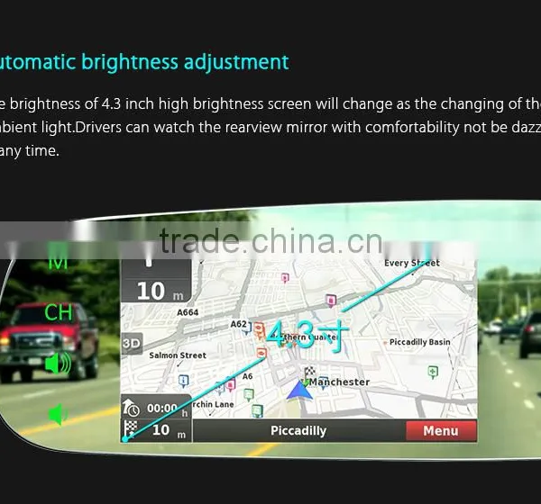4.3 Inch REAR VIEW MIRROR WITH Mirror-Link photo-2