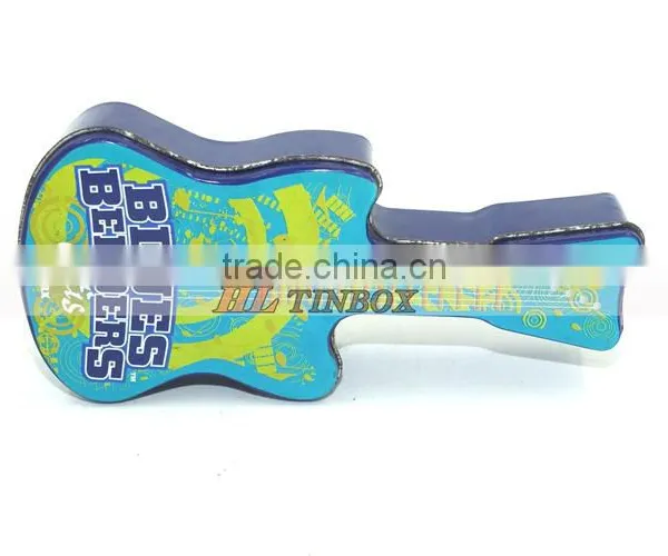 Guitar Shape High Quality Empty Candy Chocolate Tin Box photo-3