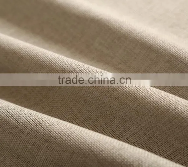 Simple Plain Linen Eyelet Curtain for Home Hotel Cafe Office photo-3