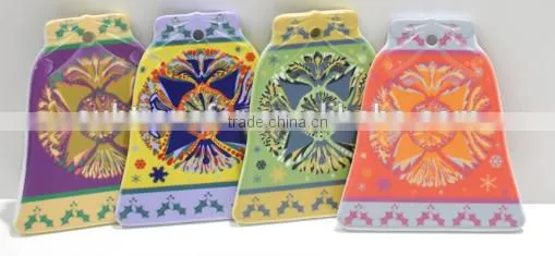 Promotional Blank Sublimation Polymer Windbell Shape Ornament,Plastic Christmas Ornament photo-5
