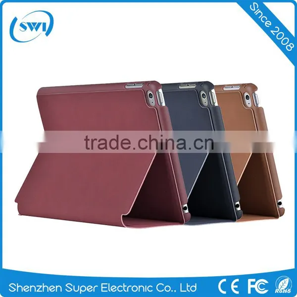High Quality Flip PC Leather Protective Folding Case Smart Cover Shell For IPad Mini 4