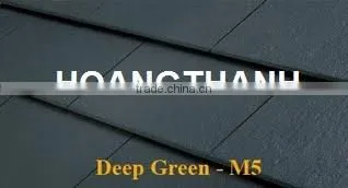 Concrete Roof Tile Wave Flat Dreep Green M5