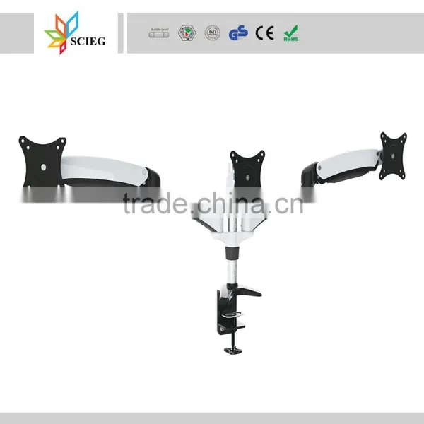 Freestanding tripe monitor stand table support monitor mount