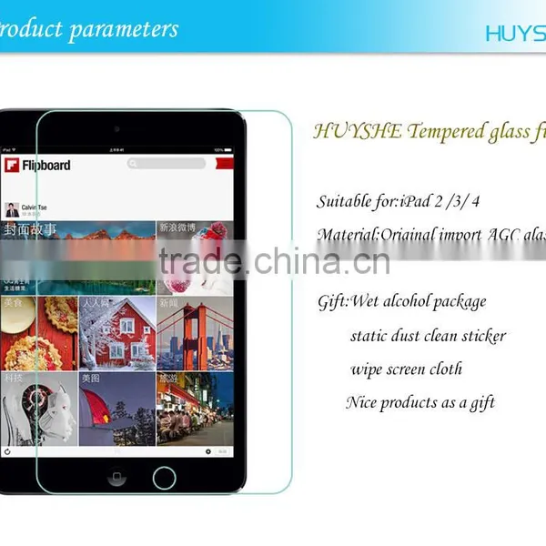 HUYSHE Premium Tempered Glass Screen Protector for Ipad 2/3/4,high Clear Glass. photo-4