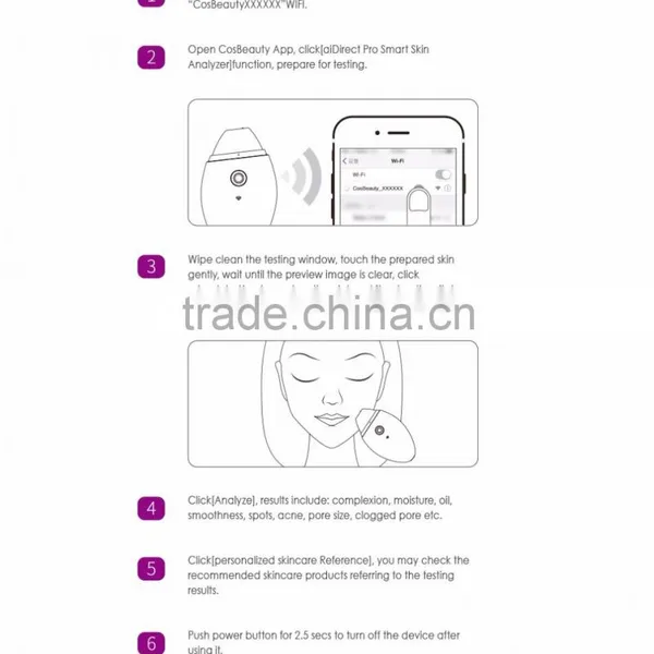 CosBeauty Brand Updated New Model WIFI Connected App AiDirect Pro Smart Skin Analyzer photo-5