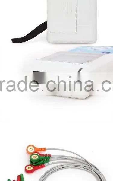 OEM 3-lead Color LCD Holter 24-hours Recorder System Ecg Holter Monitor With Software-Cardioscope photo-3