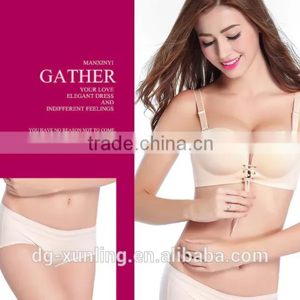 Push up Self-adhesive Cloth Silicone Bra Ladies Sexy Panty and Bra Sets photo-4