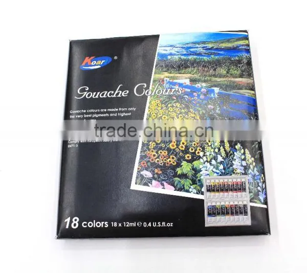 Free Sample 12ml 18colors Gouache Paint Set photo-3