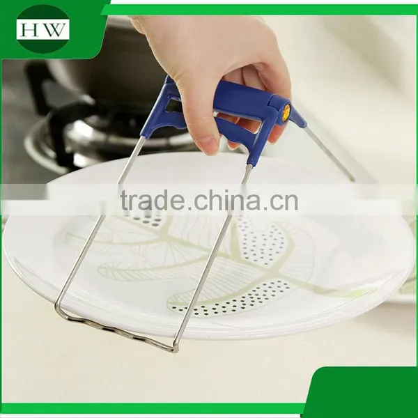 Kitchen Accessories Tool Stainless Steel Dish Plate Bowl Clamp Clip Holder photo-4