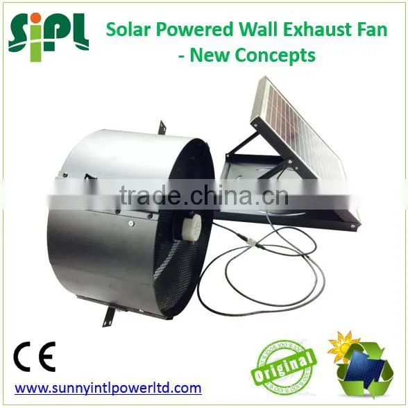SUNNY FAN Gable Wall Mounted Industrial Solar Ventilation Hot Air Exhaust Fan With Fan Guards Solar Power Wall Ventilator photo-2