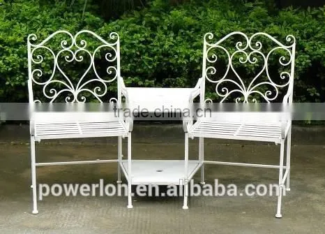Classic Luxury Garden Metal Double Deck Outdoor Chair photo-2