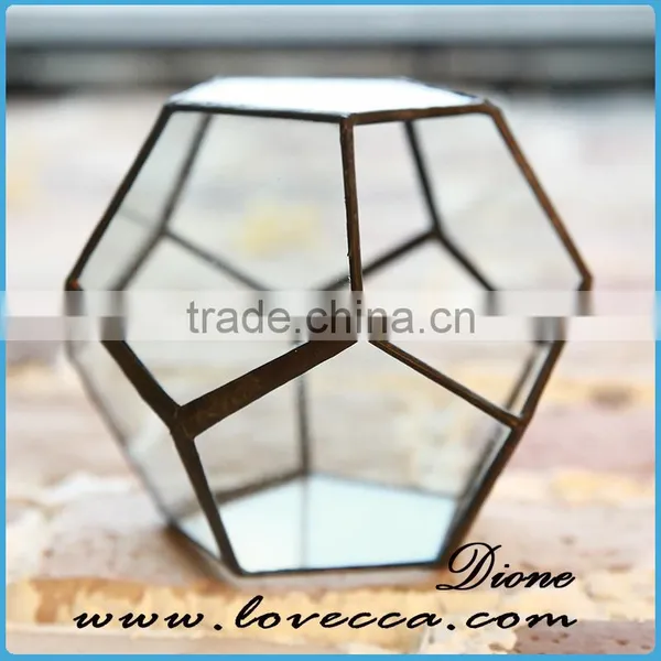 Polygonal Geometric Glass Terrarium Wholesale Container photo-3