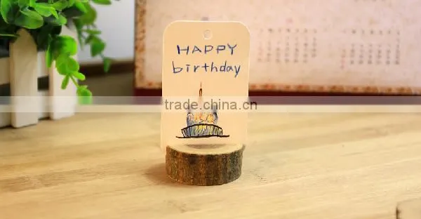 Wooden Stake Round Photo Clip photo-2