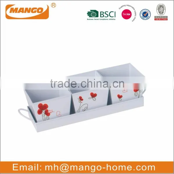 Cream Color Metal Square Balcony Flower Pot photo-3