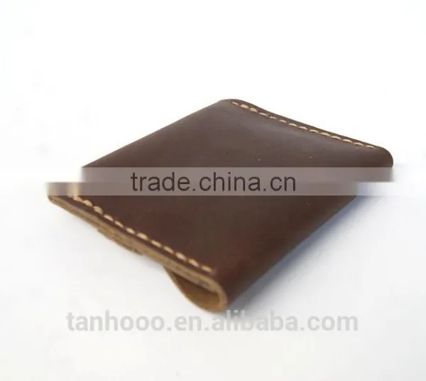 Customize Genuine Leather RFID Blocking Card Holder Cash Pocket Portable Wallet Retro Style photo-5