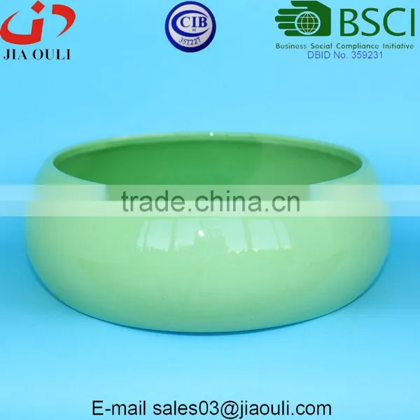 Decorative Display Bowl Round White/green Ceramic Succulent Plant Flower Planter Pot photo-4