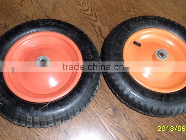 Size 13x3 Wheel Top Quality Rubber Wheel With Steel Rim 13*3 photo-5