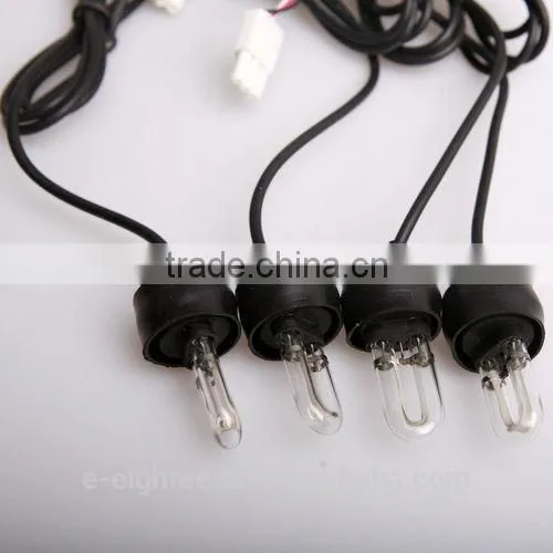 2016 New 4 LED U-shape Decorative Flash Strobe Light Bulbs Flashing Lamp Car Headlight DC 12V photo-2