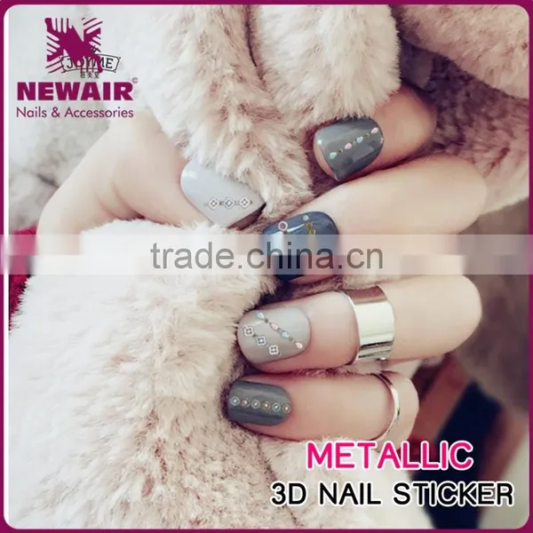New Air 2017 Wholesale Metallic Nail Stickers,gold Color Nail Sticker,metal Style Nail Sticker photo-3