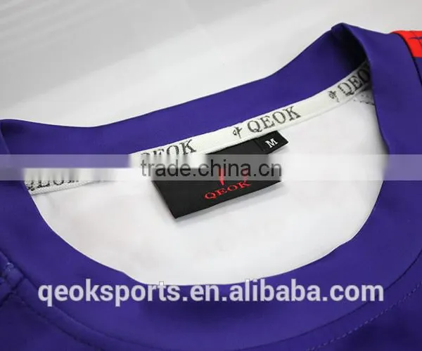 Navy Blue / Red Rugby Jersey Custom Made Sublimation Rugby Football Shirt photo-5