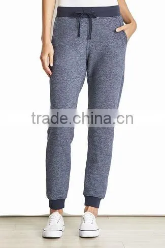 Next Level Apparel Women's Denim Fleece Jogger Pants - 52% Cotton, 48% Polyester Heathered Fleece and Comes With Your Logo photo-2