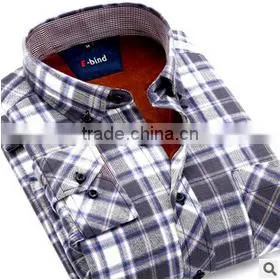 Wholesale Plaid Microfiber Flannel Shirt Designs for Men Fashionable Dress Shirt Manufacturers photo-6