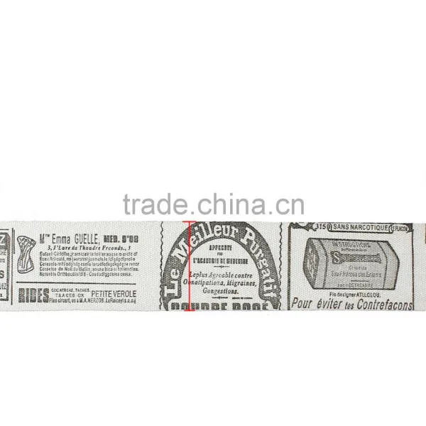Labels Handmade DIY Craft Off-white & Black Beauty Lady Pattern Cotton Fabric Sewing Ribbon photo-2