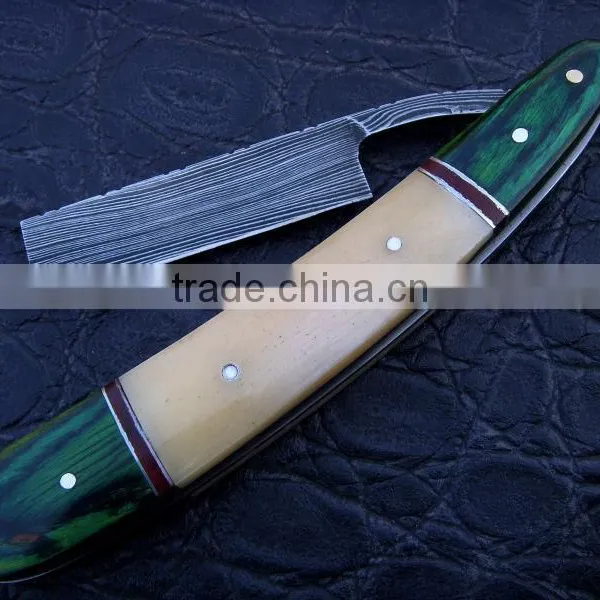 Damascus Steel Straight Razor,damascus Razor,razor Damscus,pakistan Finest Quality Damascus Razor