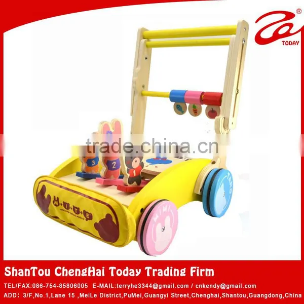 2015 New Model Wooden Baby Walker Wholesale