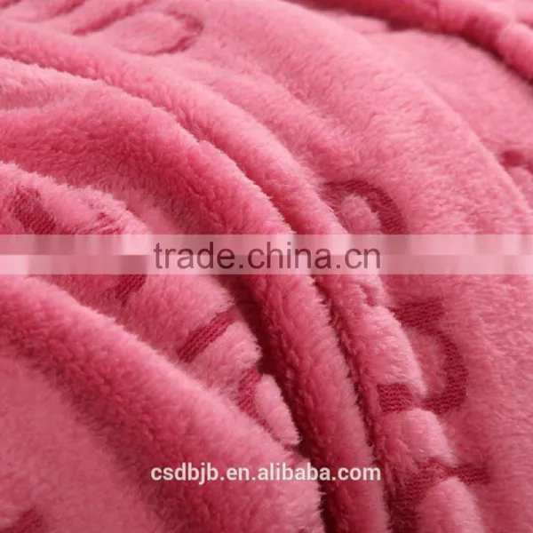 China Wholesale 100 Polyester Letter Printed Pink Sherpa Blanket Throw Blanket photo-5