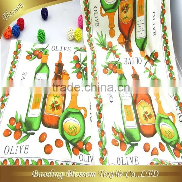 Gaoyang Hebei Made in China 100% Microfiber Cartoon Pattern Super Size Transfer Printing Kitchen Tea Towel 50*100cm