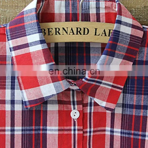 OEM High Quality Ladies Cotton Check Fake Collar Diki Shirts photo-2