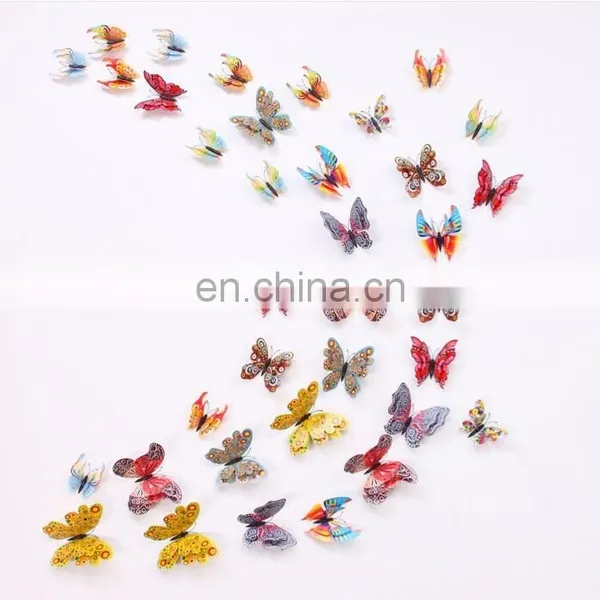 Wholesale High Quality 3D Double Butterfly PVC Wall Sticker Home Decoration photo-3