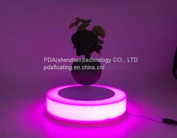 New Led Light Magnetic Levitron Floating Flying Air Plant Trees Pots photo-3