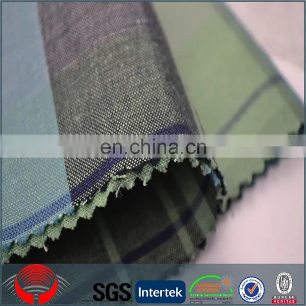 Wholesale Check Linen Cotton Blend Plaid Fabric photo-5