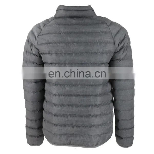 Men's OEM High Quality Soft Shell Padded Jacket , Grey Color Winter Jacket With Padding . photo-2