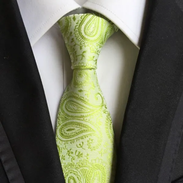 Standard Length White Mens Silk Necktie Stwill Standard Length