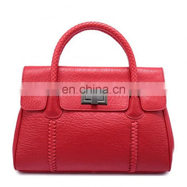 New Weave Genuine Leather Fashion Leisure Cow Leather Handbag for Ladies