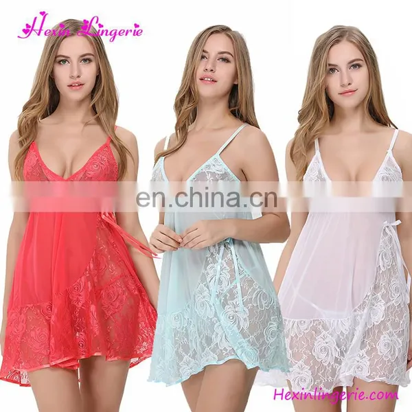 Wholesale V Neck Irresistible Ladies Sleepwear Sexy Lingerie Babydoll photo-4
