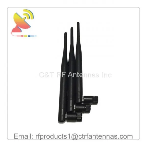 Rubber Duck Dipole Antenna 698-960 / 1710-2170 / 2500-2700 MHz LTE / 4G With SMA Male Connector photo-2