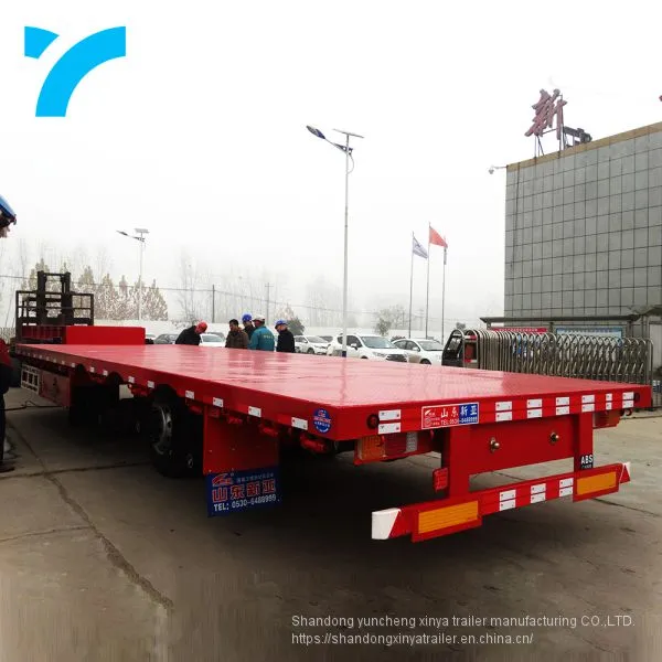New Arrival 2/3/4 Axles 40ft Flatbed Truck Semi-trailer Container Flatbed Trailer Low Bed Truck Trailer photo-2